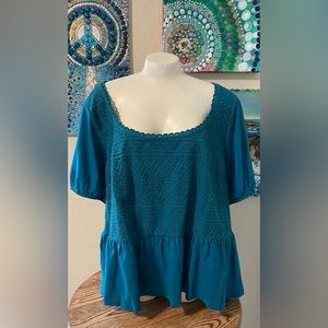 Plus Size Bright Blue Top Size 22/24